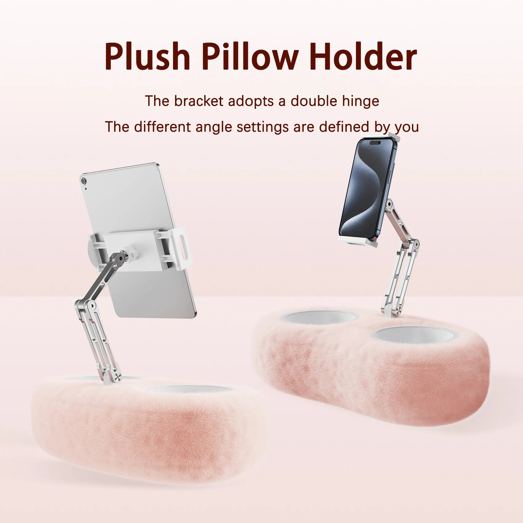 Tablet Stand Pillow Holder with 2 Snack Bowls