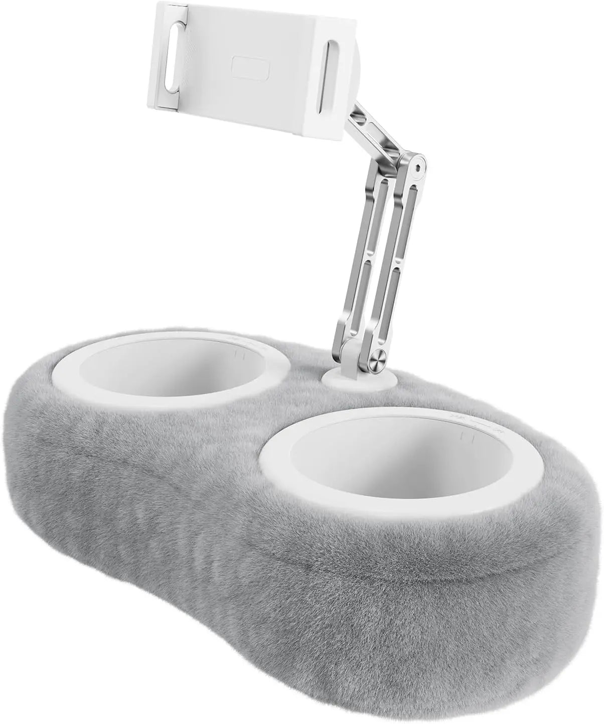 Tablet Stand Pillow Holder with 2 Snack Bowls